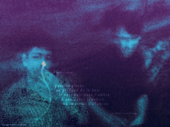 Mes amis Christophe Oberson et Vincent le mérovigien, chez Jean-Luc,  Genève. Poème à Gainsbourg.