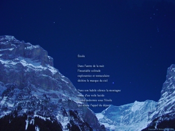 Photo de mon ami Paul Bays, Wengen, canton de Berne. Poème au départ de cordée.