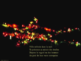 Village d'Isérable, vu depuis Ovronnaz, canton du Valais. Poème aux hommes.