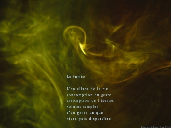 Fumées de cigarette. Capo d'Istria, Genève. Poème à l'éphémère.