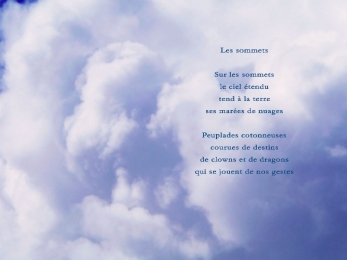 Nuage dans le ciel, parc du Denali, Alaska. Poème aux lutins.