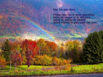 Paysage de la Rivière-Enverse, Haute-Savoie. Poème au foyer.