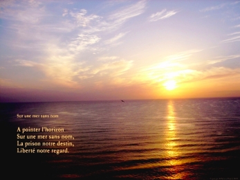 Lever de soleil en Méditerranée. Poème sur le regard.